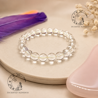 Clear Quartz Crystal Bracelet 8mm Round Beads | AAKAASHI House of AAKAASHI
