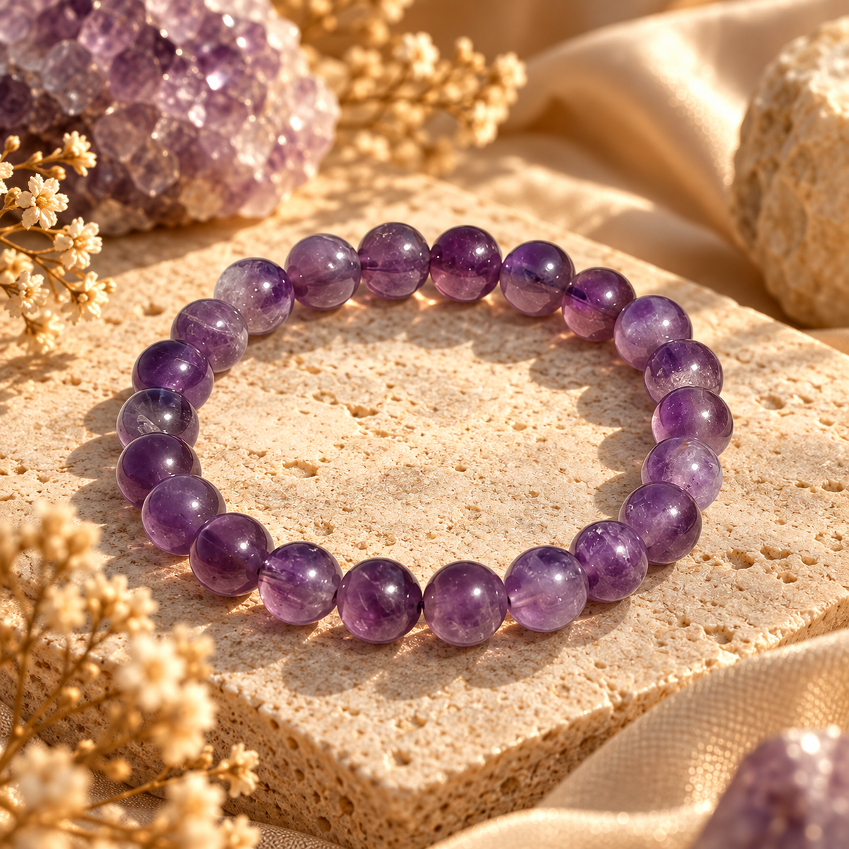 Vayra Natural Amethyst Bead Bracelet | AAKAASHI House of AAKAASHI