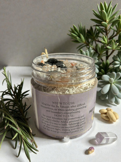 Protection Ritual Soak | Black Tourmaline Epsom Bath Salts for Cleansing, Grounding & Energy Protection | Luxury Spiritual Bath Soak 200g House of AAKAASHI