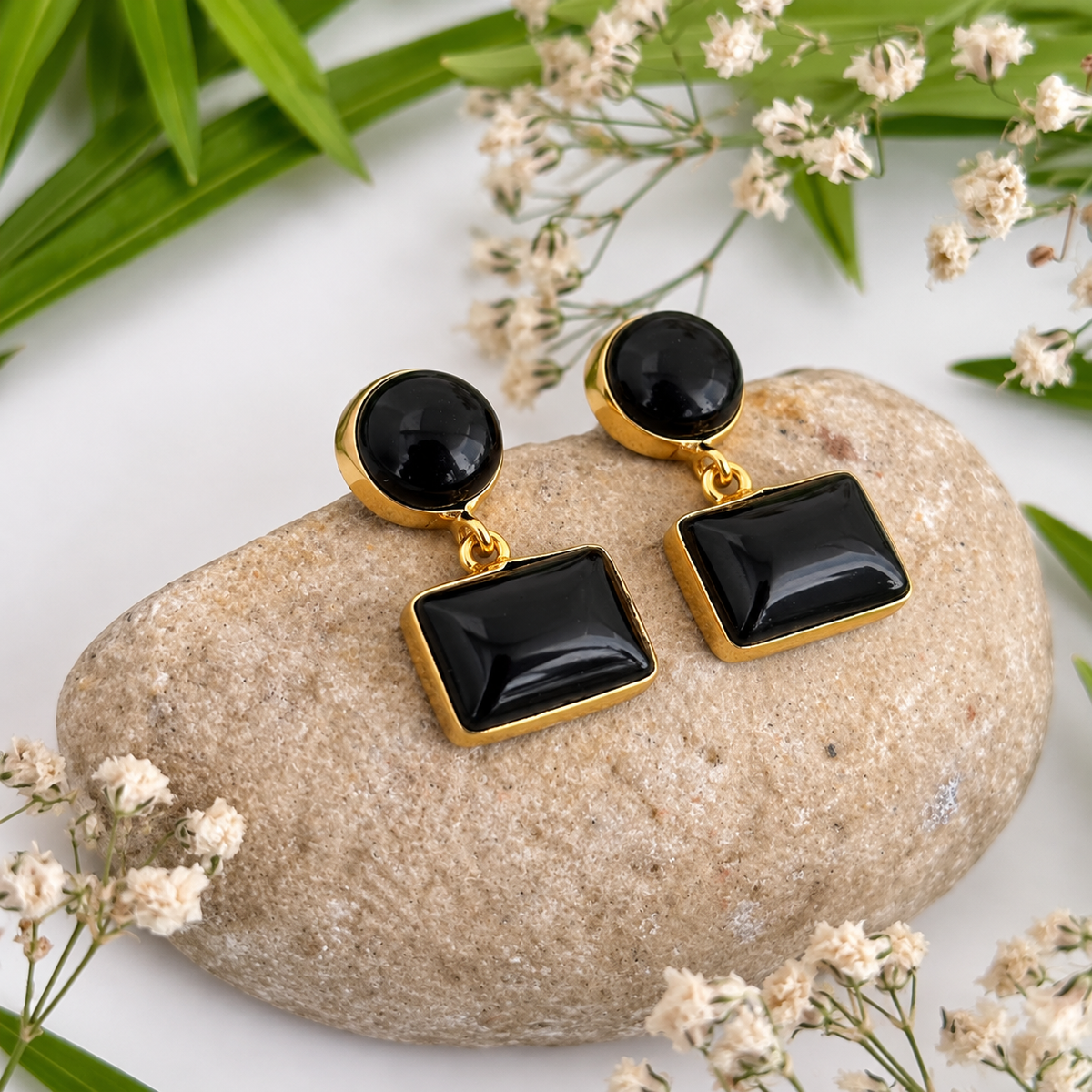 Nocturne Black Tourmaline Earrings House of AAKAASHI