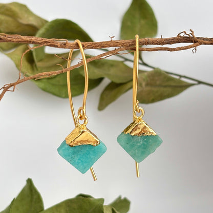 Elaria Amazonite Thread Drop Earrings House of AAKAASHI