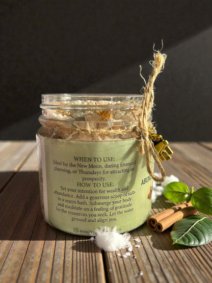 Abundance Ritual Soak | Citrine & Green Aventurine Epsom Bath Salts for Prosperity, Success & Manifestation | Luxury Crystal Bath Soak 200g House of AAKAASHI
